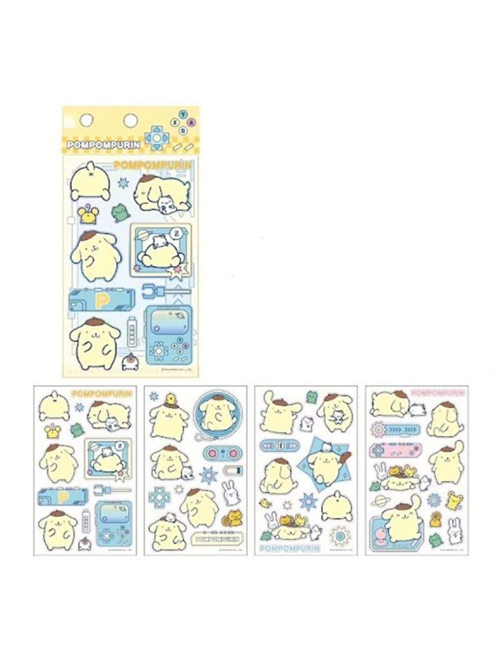 #POM-2193 Pompom Sanrio Sticker Pack - Transparent - 4 Sheets Per Pack